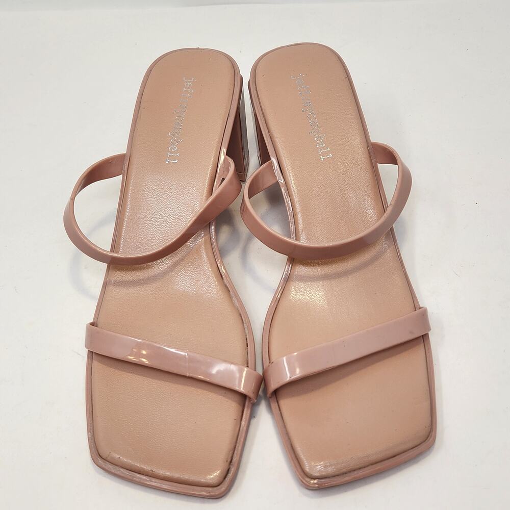Jeffrey Campbell Jamm 3 Jelly Blush Pink Heeled Sandal Size 38 US 8 Slip On Shoe - Picture 2 of 8